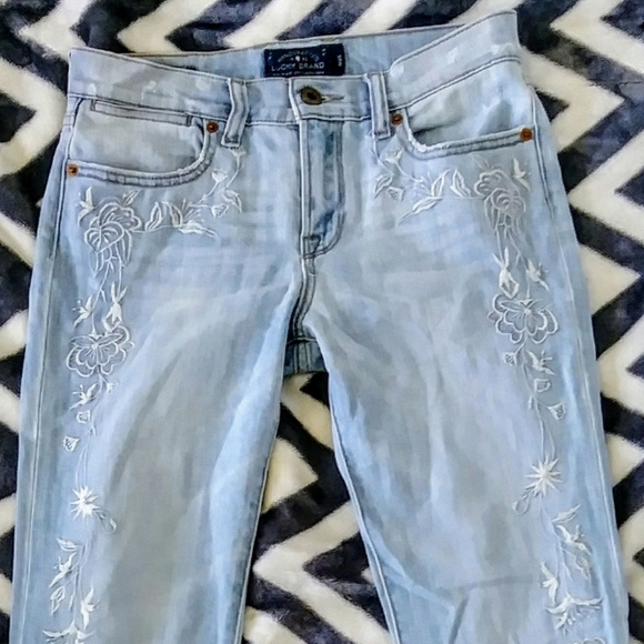Lucky Brand Charlotte Embroidered Flares 25 - Picture 3 of 4